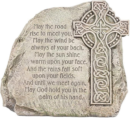 Joseph's Studio by Roman Inc., CELTIC CROSS GARDEN, Garden Collection, Religious Statue, Holy Family, Memorial, Angel, Patron Saint, Garden Décor (8x9x3)