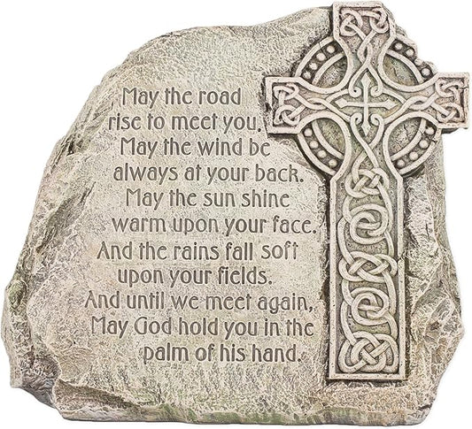 Joseph's Studio by Roman Inc., CELTIC CROSS GARDEN, Garden Collection, Religious Statue, Holy Family, Memorial, Angel, Patron Saint, Garden Décor (8x9x3)