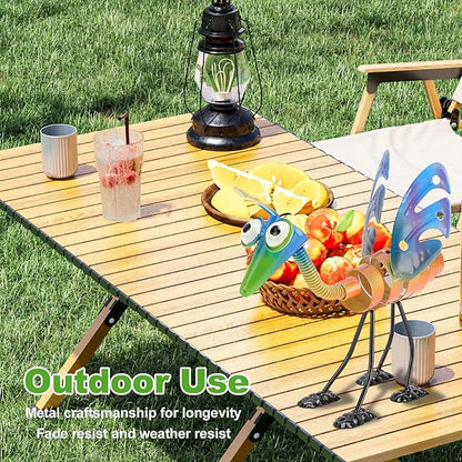 Yosoo Health Gear Metal Garden Grasshopper Decor Handcrafted Yard Art Outside Decoration Lawn Ornament Outdoor Model Large Cute Snails for Ornaments Patio Decorations Hanging Wall Statues