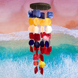 Bellaa 24872 Wind Chimes Outdoor, Garden Decorations, Musical, Indoor/Outside Windchimes, Beach, Gifts for Mom, Sea Glass Shells