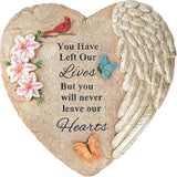 Memorial Garden Stones with Heartfelt Quote, Sympathy Gifts for Loss of Loved One, Bereavement Memorial Statue for Outdoor or Indoor Decor, Waterproof Stone for Grave Decoration(10 Inch)