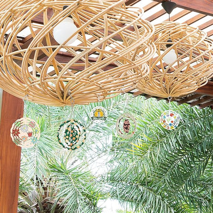 30 Pcs Sublimation Wind Spinner Blanks 3 Inch Bulk Aluminum Metal Ornaments Sublimation Blanks Hanging Wind Spinners Indoor Outdoor Spinner Suspension Decoration for Yard,Garden,Porch,Gift