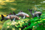 Outdoor Garden Statues Koi Fish Decor,Antique Copper Garden Sculptures & Statues for Outside,Patio,Backyard,Pond,Home,Decorations,Metal Yard Art Fish Stakes,Gifts for Mom Grandma,Set of 3