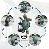 Turtle Garden Statue Outdoor Décor with Solar Lights Lantern,Turtle Solar Light Figurines Outside Decorations for Yard，Lawn ,Patio, Balcony, Unique Housewarming Gifts