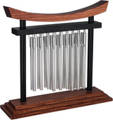 Woodstock Wind Chimes Tranquility Table Chime -Silver Aluminum Solid Rods, Small 9 - Inch Tall, Bell Percussion Instrument for Meditation, Yoga, Classrooms, Offices, Great for Awareness, Relaxation.