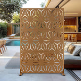 Outdoor Privacy Screen,72" H×47" W Metal Privacy Screen, Freestanding Privacy Fence Panels for Patio