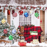 Sumind 10 Pieces Large Christmas Decorations Outdoor Christmas Hanging Ornaments Yard Lawn Signs Round Double Sided Porch Ornaments for Xmas Party Decor(Classic Style)