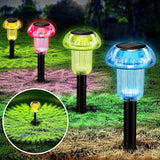 Easter Solar Pathway Lights Outdoor Decorative 8 Pack, 4 color LED Mushroom Solar Lights Outdoor Waterproof Solar Powered Decor for Yard Driveway Patio, Valentines Day Halloween Christmas Garden Decor