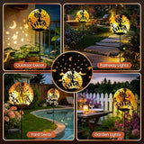 Solar Fairy Garden Lights, Metal Fairy Sculpture Pathway Stakes, Waterproof Outdoor Decorative Lights for Yard Patio Garden Porch, Gifts for Women Mom, 1 Pack