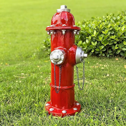 Teaeeno Fire Hydrant for Dogs,Resin Outdoor Statue for Small Dogs, Pee Post Aid & Delightful Outdoor Garden Decor, Dog Statue with Pee Post, Hand-Painted,Weather,Outdoor Ornament (Red)