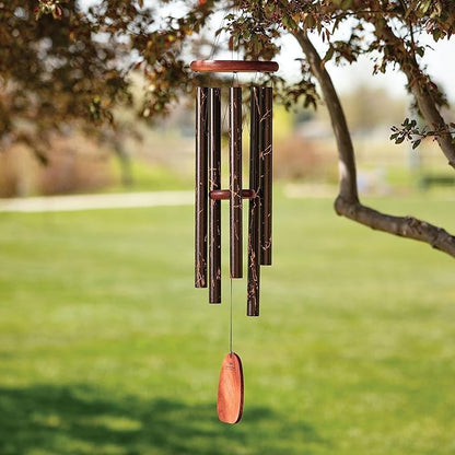 Woodstock Wind Chimes for Outside, Outdoor Decor, Garden and Patio Decor Chime, Large (34'') Gold Vein Wind Chime (DEGVL)