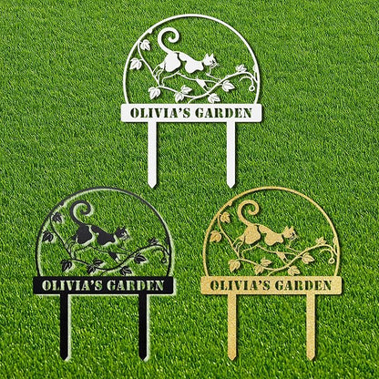 Startop Custom Metal Garden Sign with Stake: Personalized Outdoor Garden Decor - Durable Weatherproof Laser Cut Steel Yard Sign - Rustic Farmhouse Family Name Art for Lawn Patio Balcony & Farm A002