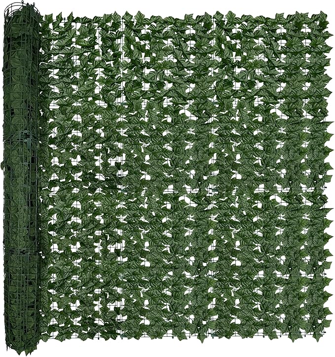 Artificial Ivy Privacy Fence Screen: 80 "x 120" (67 Sqft) Anti-Ultraviolet Artificial Hedge Grass Wall, Used for Indoor and Outdoor Green Background, Garden Greening Decoration