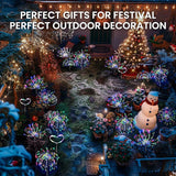 PEVOROS Garden Decor Solar Lights Outdoor,120LED Waterproof Colorful Solar Fairy Garden Lights for Outdoor Decoration,Yard, Patio, Porch,Flower Pot,Pathway,Christmas (4Pack)