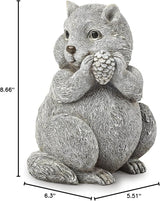 Roman Garden - Chipmunk Statue, 8.75" H, Pudgy Pals Collection, Resin and Dolomite, Decorative, Garden Gift, Home Outdoor Decor, Durable, Long Lasting