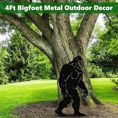 4ft Bigfoot Metal Outdoor Decor Big Foot Sasquatch Gifts for Men/Dad/Women, Chimpanzees Silhouette Statues for Yard Art, Garden, Patio, Backyard, Forests, Lawn Decorations(Classic Style)
