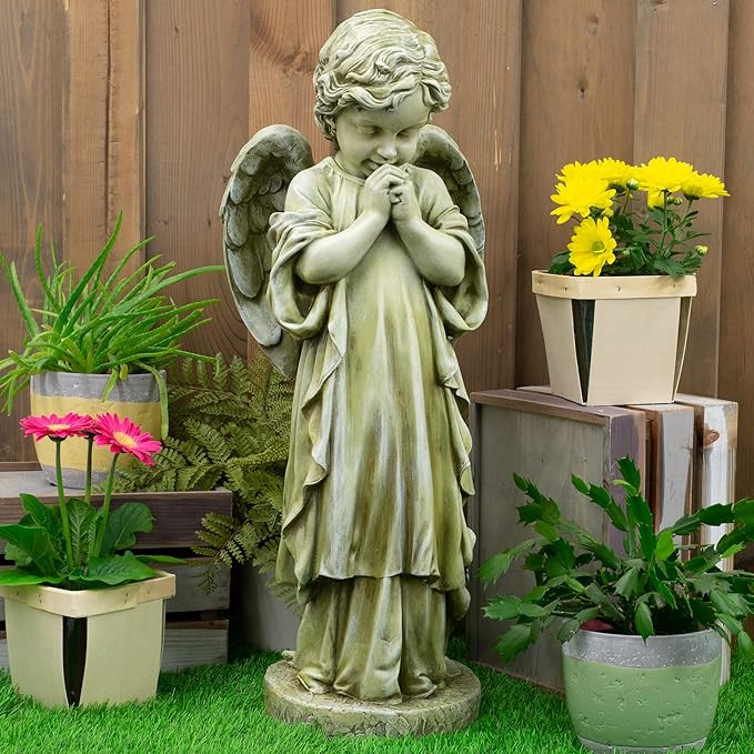 Joseph's Studio by Roman, 26" H Praying Angel Garden Statue, Religious Outdoor Decor