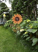 Metal Sunflower Garden Stakes Flower Yard Art Planter Stake Party Lawn Pathway Walkway Patio Decor Yard Sign Indoor Outdoor Decoration (36")