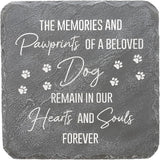 Pavilion Gift Company 25314 Dog Memorial-7.75" x 7.75" Garden Stone, Gray, White