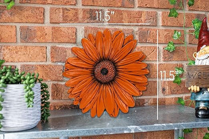 Magnolia Garden 12-Inch Sculpted Yellow Daisy Decorative Stepping Stone – 3D Floral Resin Garden Walkway Tile – Vibrant Flower Outdoor Accent