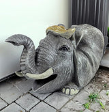 coolboy Elephant Sculpture Gutter Diverter Rain,Deco Gutter Extension Downspout, Eco-Friendly Resin Gutter Extender Diverter,Splash Block, Perfect Rain Gutter Downspout Extension for 3"x4" Downspouts
