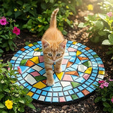 Garden Decoration - Mosaic Stepping Stone - Patio Decoration Stone 12 Inch (Blue)