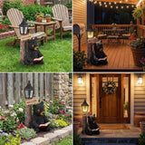 Lyeasw Solar Outdoor Bear Garden Statues – Bear Figurine Lights Decor with Welcome Sign for Lawn, Patio & Porch – Perfect Mother’s Day, Birthday & Housewarming Gifts
