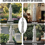 42" Extra-Large Buddha Outdoor Statue with Birdfeeder, Tall Zen Meditative Buddha Figures, Durable Weatherproof MGO Sculpture for Garden, Patio, Yard, Porch or Indoor Home Decor