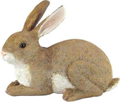 Design Toscano QM200861 Bashful The Bunny Lying Down Rabbit Outdoor Garden Statue, 10 Inch, full color
