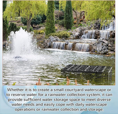 CroBlissful 1 Pack 45.7 Gallon Water Bricks Blocks Water Storage Module Block Matrix Block System for Pondless Waterfalls Disappearing Waterfalls or Fountain Features Garden