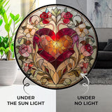 Personalized Name Valentine Heart Stained Glass Window Hanging by Clare Donovan Suncatcher Stained Glass Valentine
