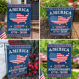 250th Anniversary America USA Garden Flag for Outside, USA Map 250 Years of Freedom 1776-2026 Patriotic Double-Sided Waterproof Yard Flag 12x18 Inch for 4th of July Memorial Day Outdoor Deco