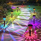 TISEJOY Solar Pathway Lights Outdoor Waterproof 16 Pack Color Changing Garden Light for Yard Patio Driveway Walkway Lawn Landscape Lighting for Outdoor Decor