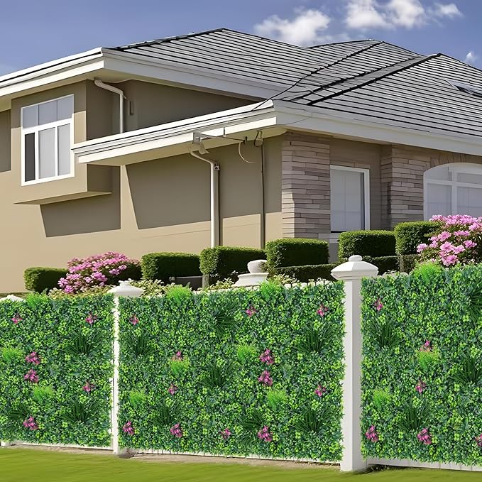 Grooy Boxwood Roll Panels, Grass Wall 60"x120"(50 SQFT), Grass Backdrop, Privacy Screen, Sun Protected Green Wall Decor for Outdoor, Indoor, Garden, Backyard and Décor
