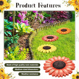 Cinnvoice 3 Pack Garden Stepping Stone Outdoor, Decorative Dimensional Resin Stepping Stones for Patio Pathway Landscaping Walkway Sculpture Yard Backyard Lawn(Sunflower,10 Inches)