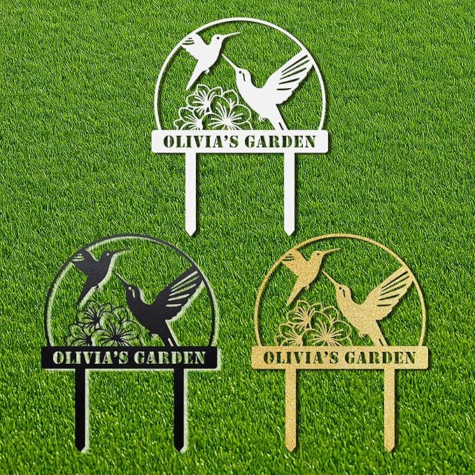 Startop Custom Metal Garden Sign with Stake: Personalized Outdoor Garden Decor - Durable Weatherproof Laser Cut Steel Yard Sign - Rustic Farmhouse Family Name Art for Lawn Patio Balcony & Farm A007