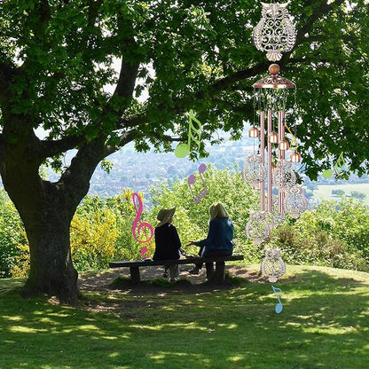 Wind Chimes for Outside- Owl，Owl Gifts for Women Men，Metal Wind Chimes Memorial for Outside/Indoors, Lawn, Patio, Home, Porch, Yard Decor, Garden Decorations