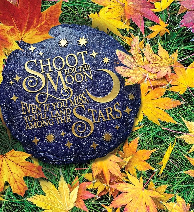 Spoontiques - Garden Décor - Shoot for The Stars Stepping Stone - Decorative Stone for Garden