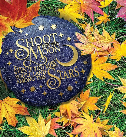 Spoontiques - Garden Décor - Shoot for The Stars Stepping Stone - Decorative Stone for Garden