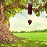 Wind Chimes for Outside Deep Tone, Large Metal Cylinder Memorial Wind Chimes Outdoor - Serenity Bell with Deep Resonance Outdoor Decor for Garden Patio Yard Porch - Brown