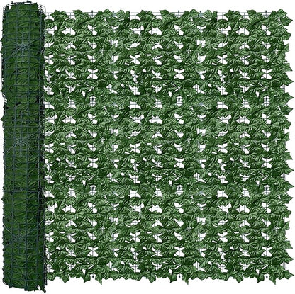 ODTORY Artificial Fence Privacy Screen: 5FT x 20FT UV-Anti Faux Greenery Backdrop Ivy Chain Link Shades Panels for Patio, Balcony, Garden,Deck,Backyard Indoor Outdoor Green Wall Decor