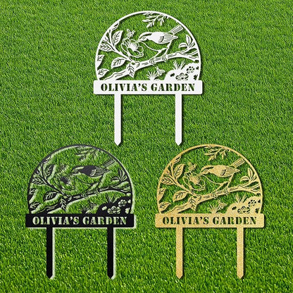 Startop Custom Metal Garden Sign with Stake: Personalized Outdoor Garden Decor - Durable Weatherproof Laser Cut Steel Yard Sign - Rustic Farmhouse Family Name Art for Lawn Patio Balcony & Farm A006