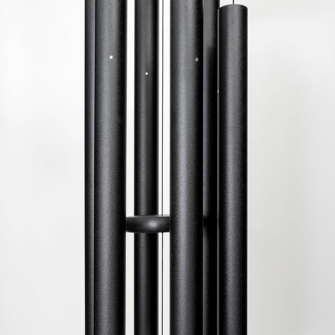 Corinthian Bells by Wind River - 60 inch Black Wind Chime for Patio, Backyard, Garden, and Outdoor Decor (Aluminum Chime) Made in The USA