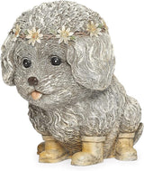 Roman Garden - Dog in Rain Boots Statue, 9H, Pudgy Pals Collection, Resin and Dolomite, Decorative, Garden Gift, Home Outdoor Decor, Durable, Long Lasting