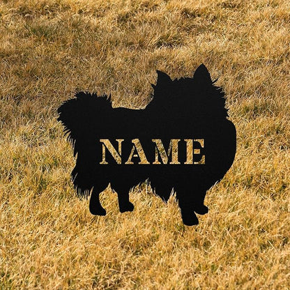 Personalized Pomeranian Garden Statue Stake,Custom Pomeranian Outdoor Yard Art Decor,Memorial Remembrance Sculpture for Yard Garden Porch Lawn Grassland Park Farm Flowerpot Decor.