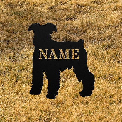 Miniature Schnauzer Garden Statue Stake Custom Miniature Schnauzer Outdoor Yard Art Decor Memorial Remembrance Sculpture for Yard Garden Porch Lawn Grassland Park Farm Flowerpot Decor.