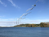 In the Breeze Mylar Spinner Silver Turbulance — 36" Long