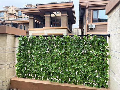 Expandable Fence Privacy Screen for Balcony Patio Outdoor,Decorative Faux Ivy Fencing Panel,Artificial Hedges (Single Sided Leaves)……