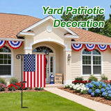 HOOSUN Garden Flag Stand,Sturdy Garden Flag Holder Pole for Outside House,Yard Flags Holder with one Tiger Clip,Yard Banner Pole for Holiday Flags Decorations Outdoor Lawn