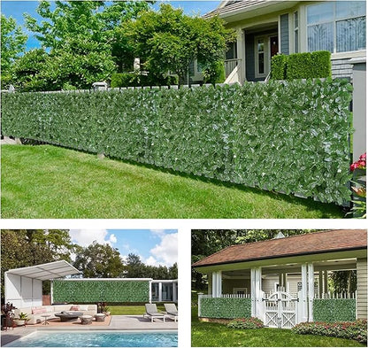 Bybeton Artificial Ivy Privacy Screen - 40" X 160" UV-Anti Fake Leaves Vines -Fade-Proof Leaf Panels for Outdoor Patio, Backyard Garden & Balcony Fence